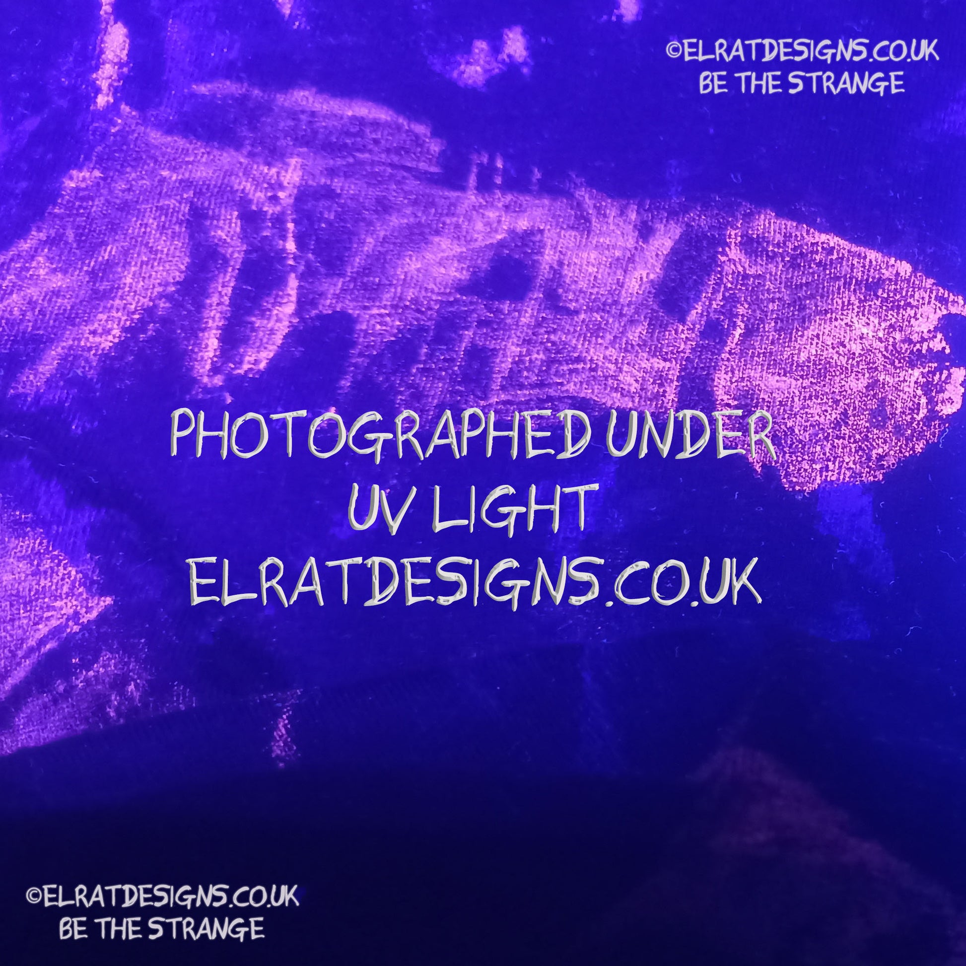 Messy Artist shirt from ElRat Designs - MA Bl L1 - One of a kind eco friendly art shirt. Made using waste ink. Black Shirt with Blue, Yellow and Fluorescent Orange, I think a bit of silver, likely some other colours. Please check the photos This is your shirt - UV Light - elratdesigns.co.uk