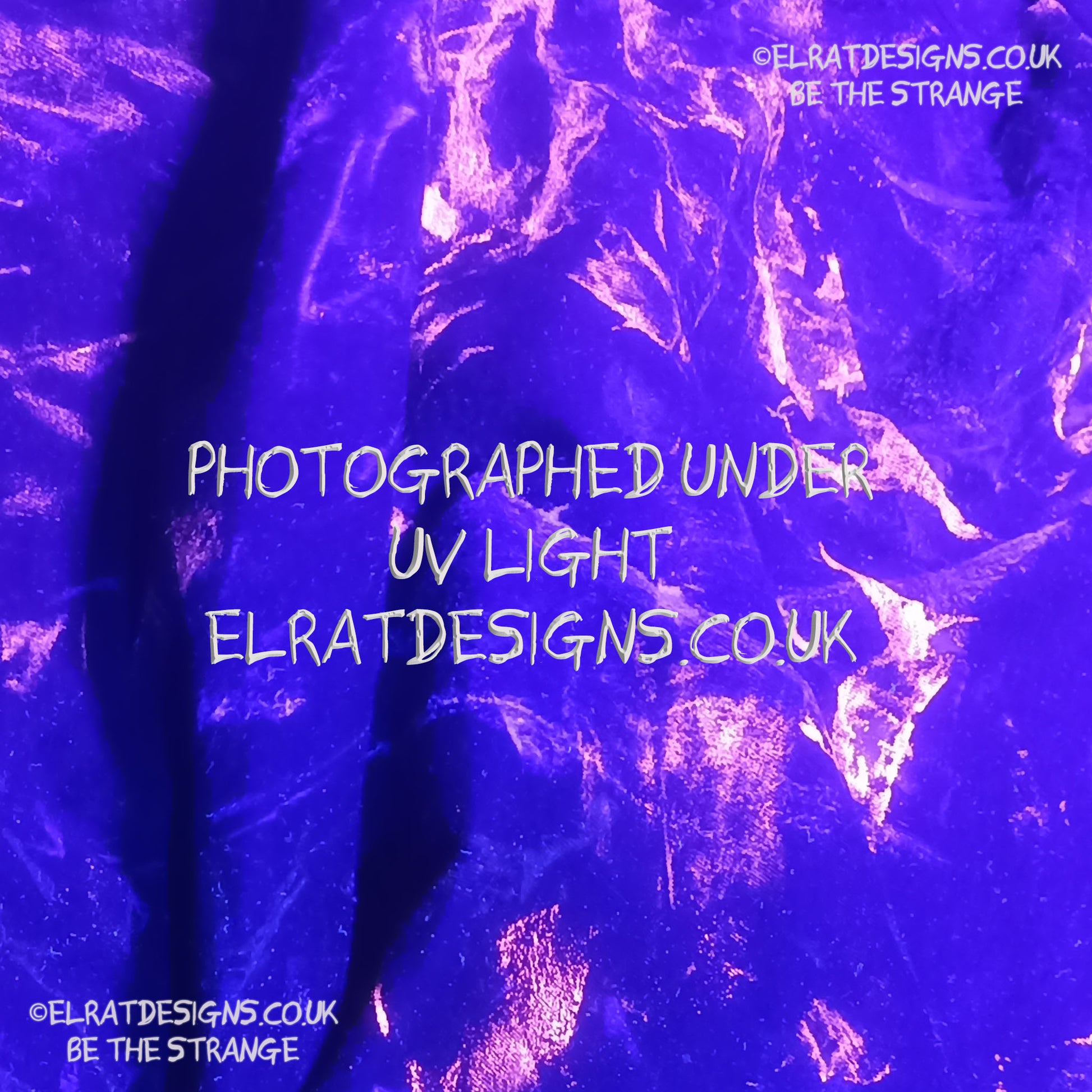 Messy Artist shirt from ElRat Designs - MA Bl S2 - One of a kind eco friendly art shirt. Made using waste ink. Black Shirt with Blue, Yellow and Fluorescent Orange, I think a bit of silver, likely some other colours. Please check the photos This is your shirt - UV Light - hero - elratdesigns.co.uk