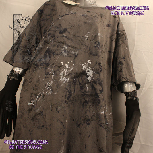 Messy Artist - One of a kind, Black T-Shirt. Hand inked by ElRat Designs. code MA-Ch-2XL1 - Only at elratdesigns.co.uk