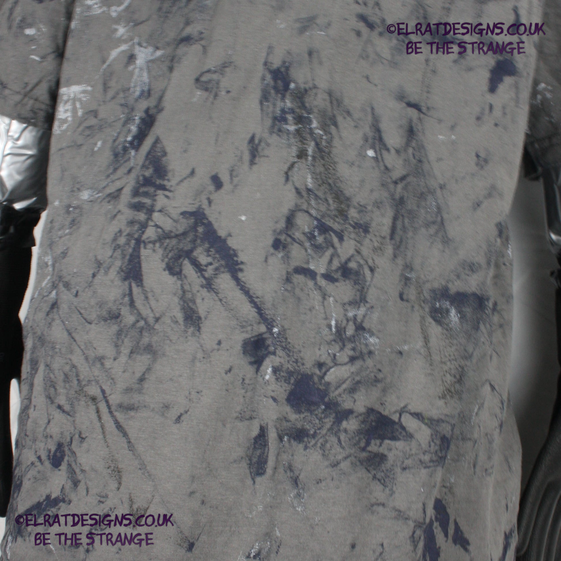 Messy Artist - One of a kind, Charcoal "Monochrome Edition" Hand inked T-Shirt by ElRat Designs. Eco Friendly, using what would have been waste ink, to create a beautifully unique T-Shirt. Only at elratdesigns.co.uk