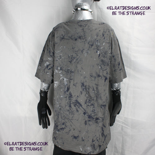 Messy Artist - One of a kind, Charcoal "Monochrome Edition" Hand inked T-Shirt by ElRat Designs. Eco Friendly, using what would have been waste ink, to create a beautifully unique T-Shirt. Only at elratdesigns.co.uk