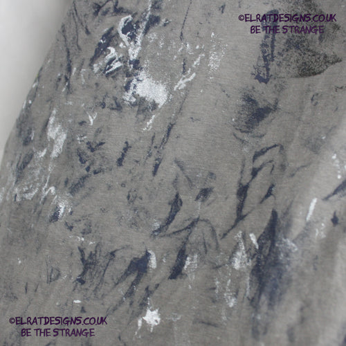 Messy Artist - One of a kind, Charcoal "Monochrome Edition" Hand inked T-Shirt by ElRat Designs. Eco Friendly, using what would have been waste ink, to create a beautifully unique T-Shirt. Only at elratdesigns.co.uk