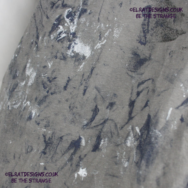 Messy Artist - One of a kind, Charcoal "Monochrome Edition" Hand inked T-Shirt by ElRat Designs. Eco Friendly, using what would have been waste ink, to create a beautifully unique T-Shirt. Only at elratdesigns.co.uk - hero - 