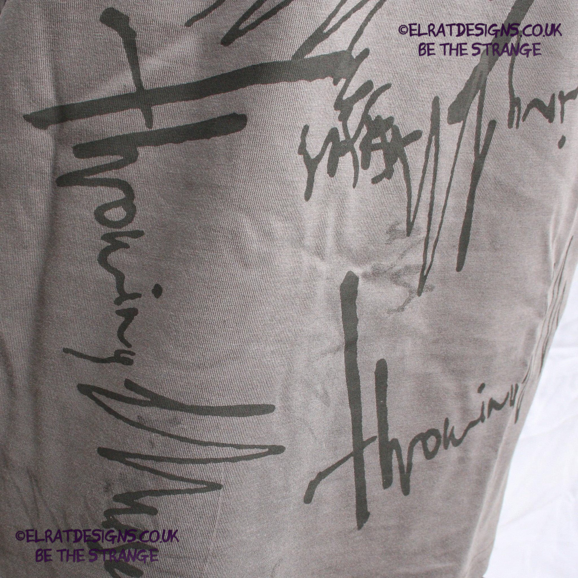 Throwing Muses 1986 Logo One-of-a-Kind Messy Print, Hand printed to order by the artist, just for you! Only at ElRat Designs - elratdesigns.co.uk