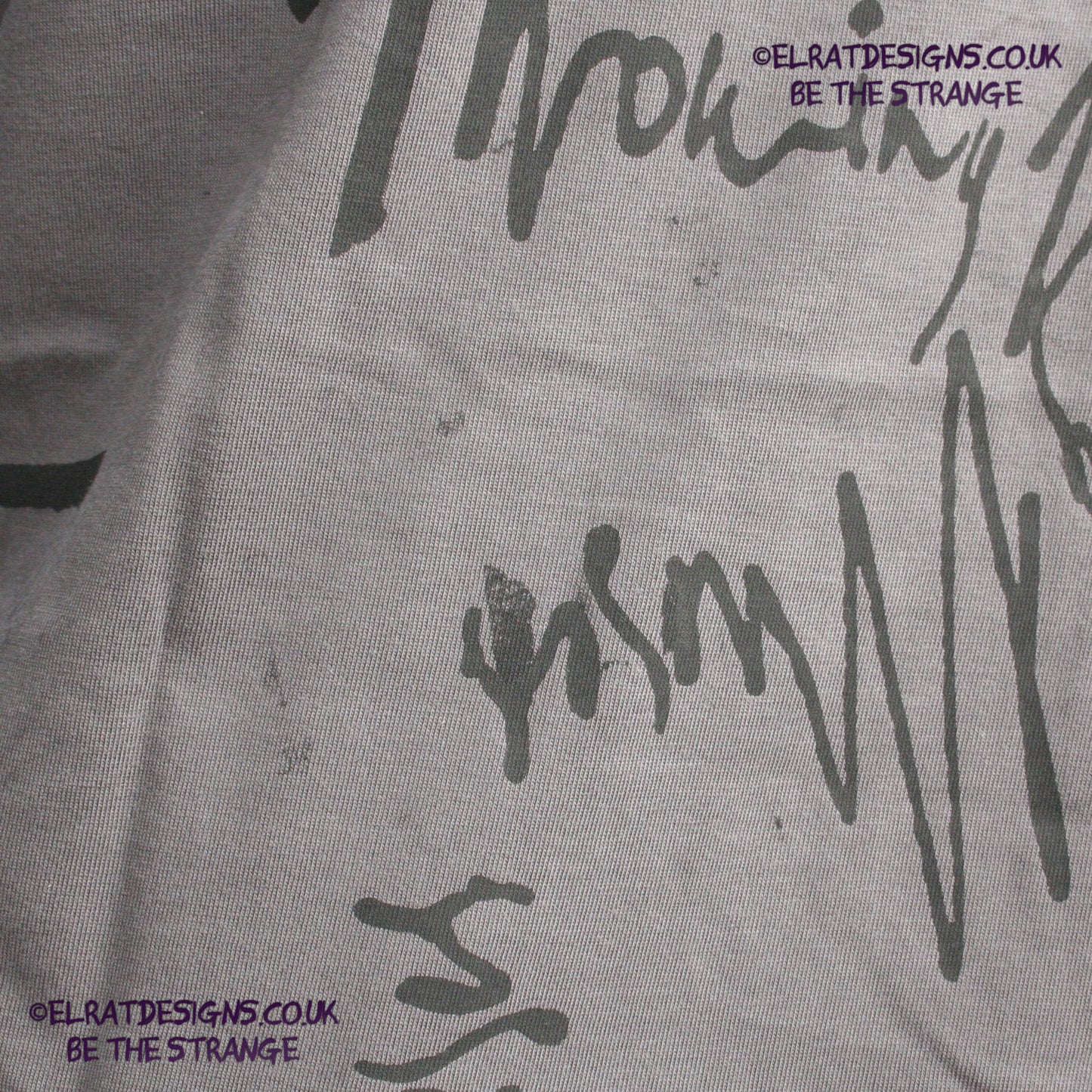 Throwing Muses 1986 Logo One-of-a-Kind Messy Print, Hand printed to order by the artist, just for you! Only at ElRat Designs - elratdesigns.co.uk