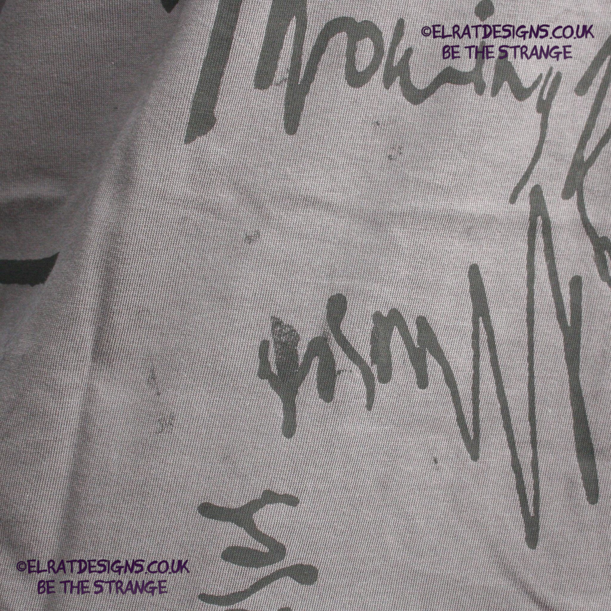 Throwing Muses 1986 Logo One-of-a-Kind Messy Print, Hand printed to order by the artist, just for you! Only at ElRat Designs - elratdesigns.co.uk