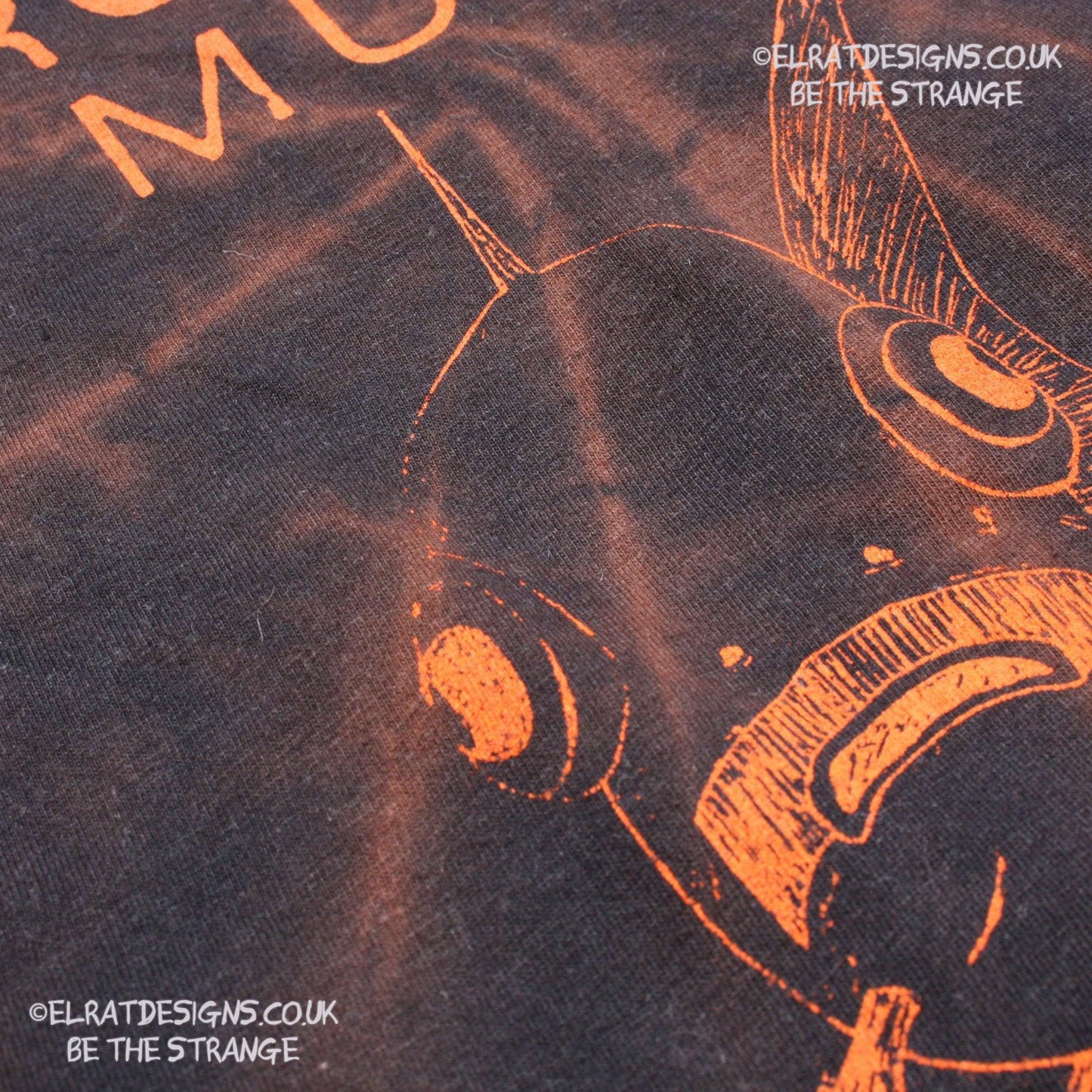 Throwing Muses 'Bywater' fish tee - Medium ONE OFF Reverse Tie-Dye (#3) ***MISPRINT*** - ElRatDesigns - T Shirt -elratdesigns.co.uk