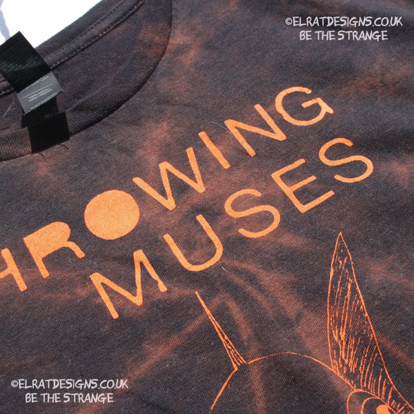 Throwing Muses 'Bywater' fish tee - Medium ONE OFF Reverse Tie-Dye (#3) ***MISPRINT*** - ElRatDesigns - T Shirt -elratdesigns.co.uk