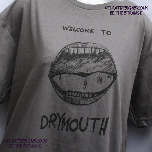 ElRat Designs Leonard the spiral alien, or sea monster design on a screen-printed t-shirt, Aphantasia drawing - elratdesigns.co.uk