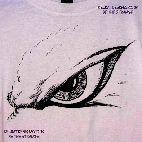 ElRat Designs Hand-drawn Kaiju eye design on a screen-printed t-shirt, inspired by Japanese monster movies - hero - elratdesigns.co.uk