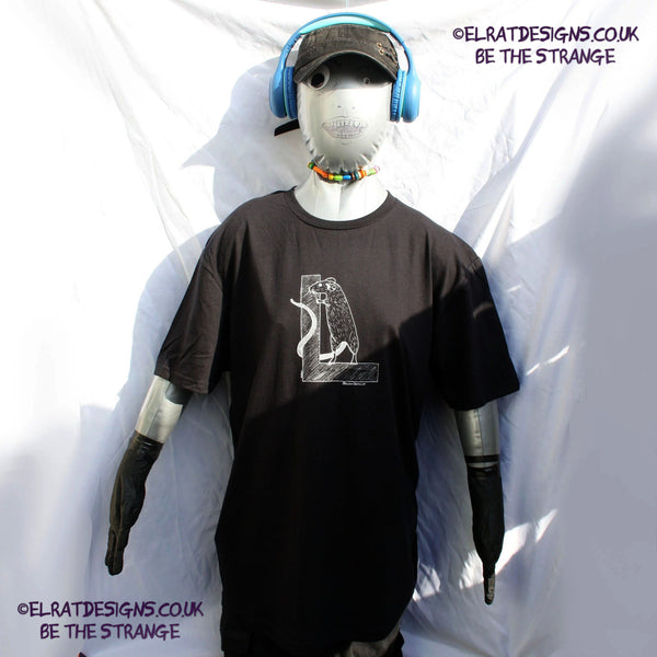 ElRat Designs original logo hand drawn Rat on a capital L, t-shirt - hero - elratdesigns.co.uk