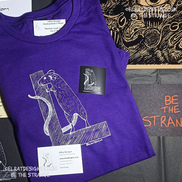 ElRat package of light, ElRat Designs original logo hand drawn Rat on a capital L, t-shirt - hero - elratdesigns.co.uk