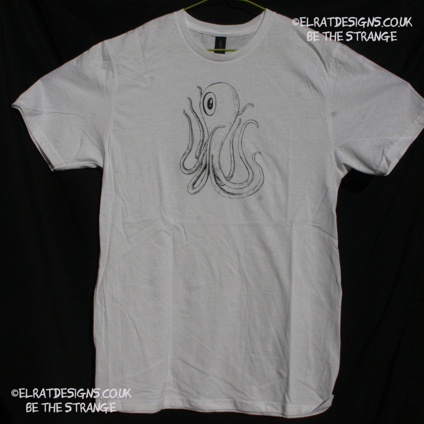 ElRat Designs hand-drawn Octoclops design, B-Movie inspiredl! hand puled screen print with eco friendly water based ink. elratdesigns.co.uk