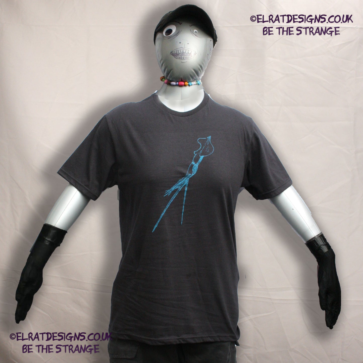 ElRat Designs hand-drawn whiplash squid design, cephalopods are cool! hand pulled screen print with eco friendly water based ink. elratdesigns.co.uk