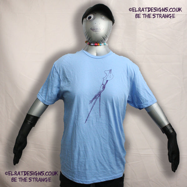 ElRat Designs hand-drawn whiplash squid design, cephalopods are cool! hand pulled screen print with eco friendly water based ink.  hero - elratdesigns.co.uk