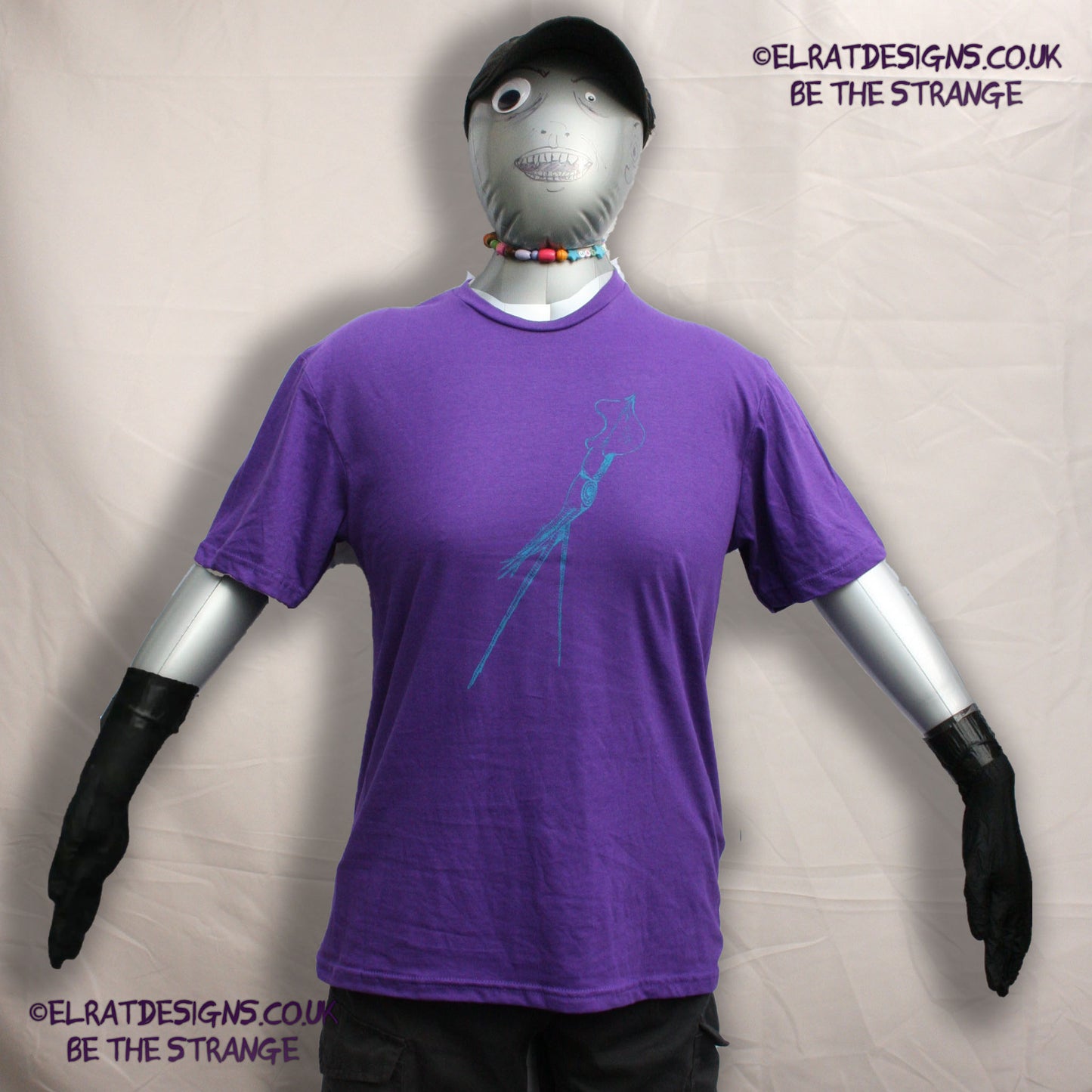 ElRat Designs hand-drawn whiplash squid design, cephalopods are cool! hand pulled screen print with eco friendly water based ink. elratdesigns.co.uk