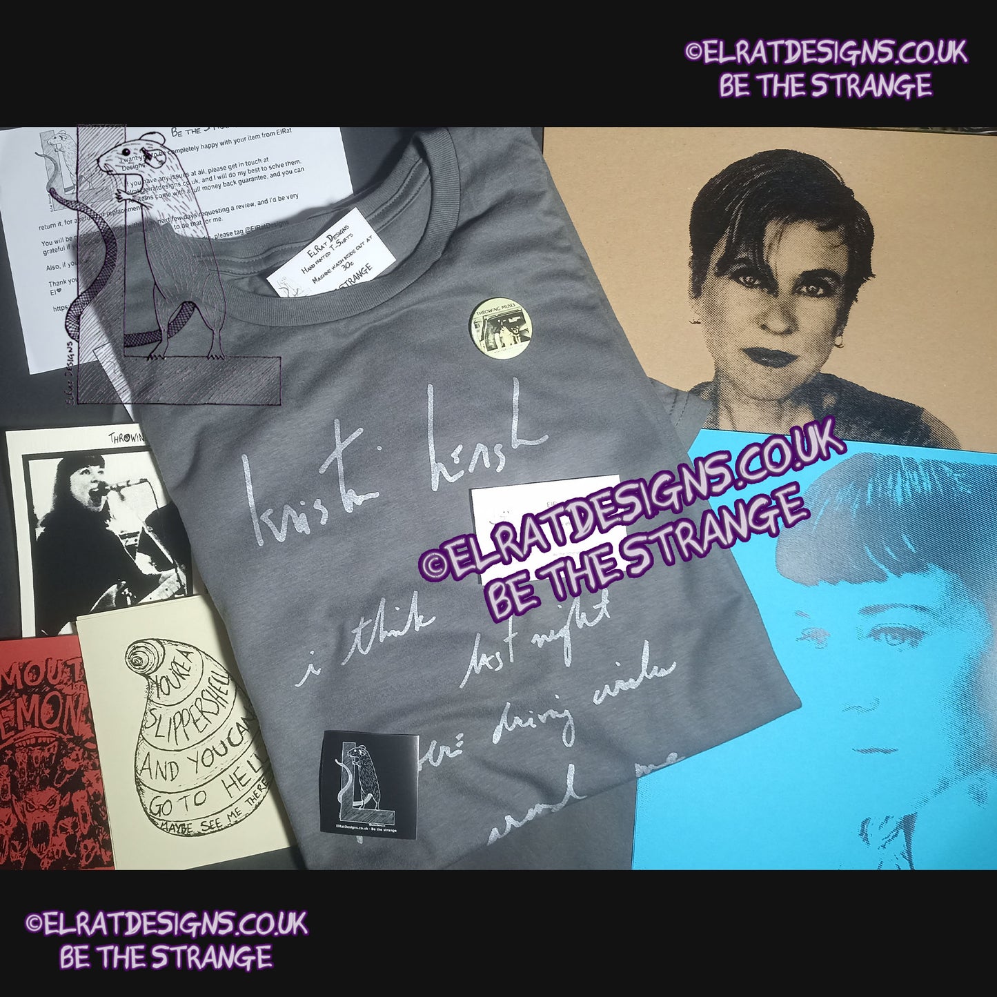 ElRat package of light. Kristin Hersh, Your Ghost, handwritten by Kristin Hersh,  written exclusively for ElRat designs - elratdesigns.co.uk
