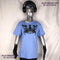 Rorschach Carolina Blue Cotton T-Shirt with Black Ink Blot - Small #1 (RCaB B S1) | ElRat Designs