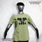 Rorschach Pistachio Green Cotton T-Shirt with Black Ink Blot - Large #1 (RPis B L1) | ElRat Designs
