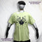 Rorschach Green Cotton T-Shirt with Black Ink Blot - Large #2 (RPis B L2) | ElRat Designs