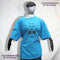 Rorschach Sapphire Blue Cotton T-Shirt with Black Ink Blot - 4XL #1 (RSB B 4XL1) | ElRat Designs