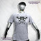 Rorschach Pale Grey Cotton T-Shirt with Black Ink Blot - Medium #2 (RSG B M2) | ElRat Designs