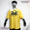 Rorschach Yellow Cotton T-Shirt with Black Ink Blot - XL #2 (RY B XL2) | ElRat Designs