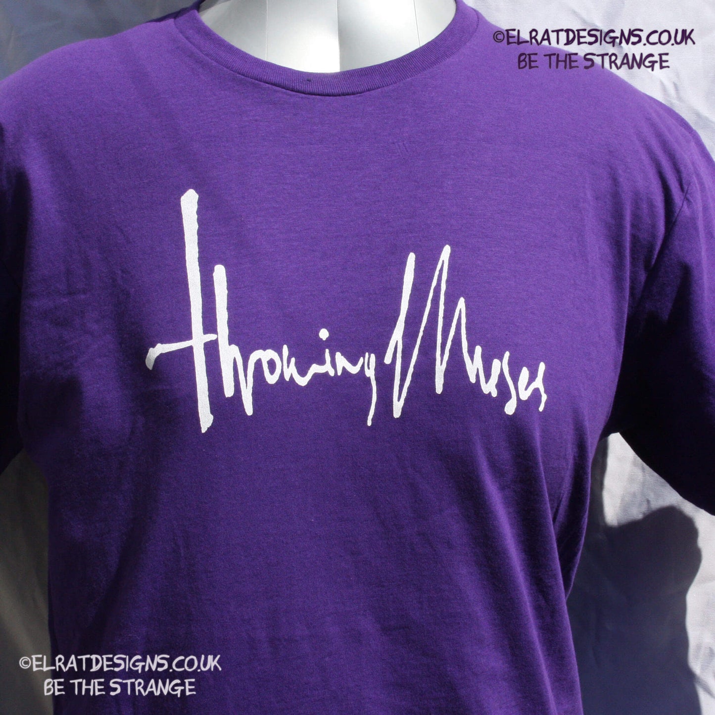 Throwing Muses 1986 logo, original Kristin Hersh handwritten logo, hand printed T-Shirt - ElRat Designs - elratdesigns.co.uk