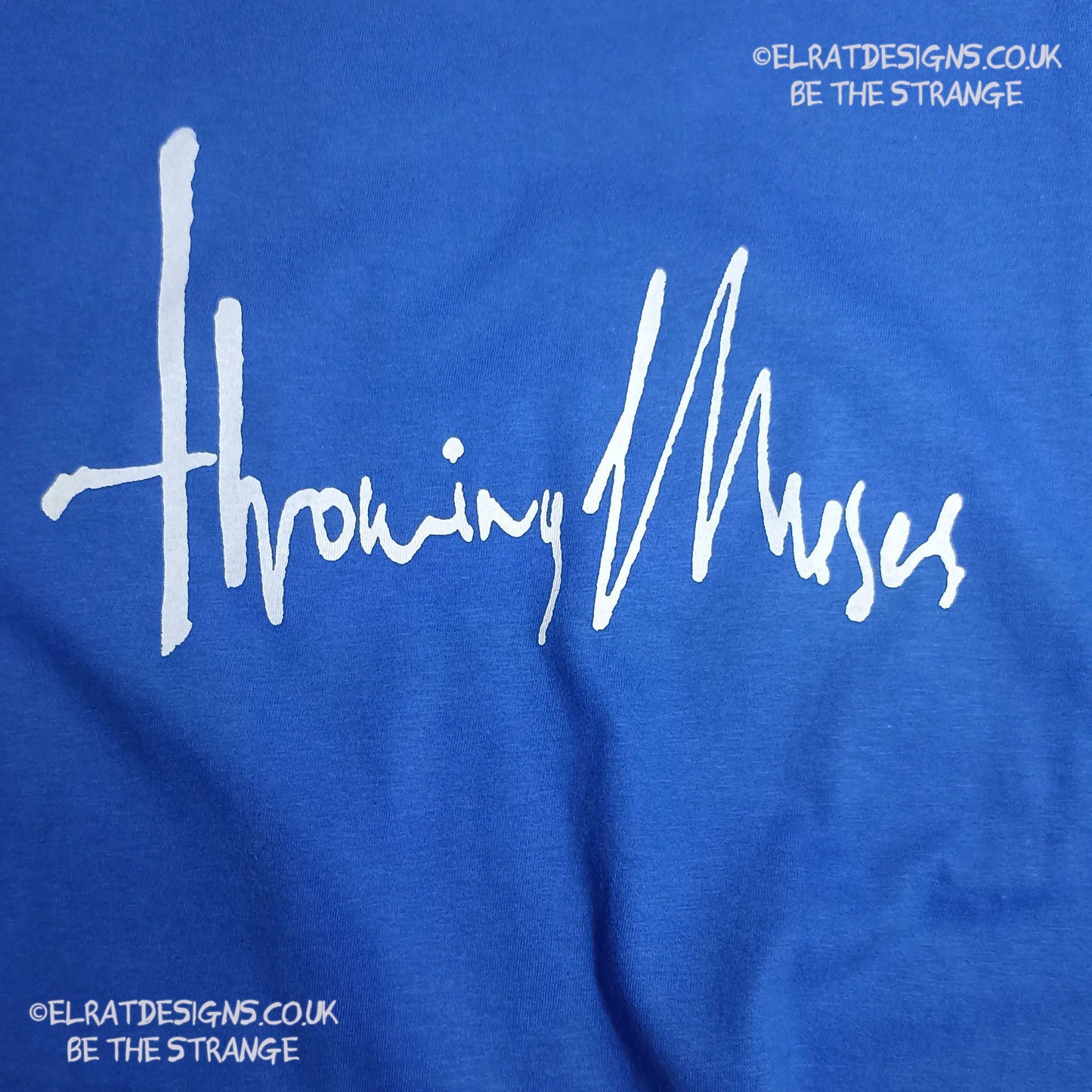 Throwing Muses 1986 logo, original Kristin Hersh handwritten logo, hand printed T-Shirt - ElRat Designs - elratdesigns.co.uk