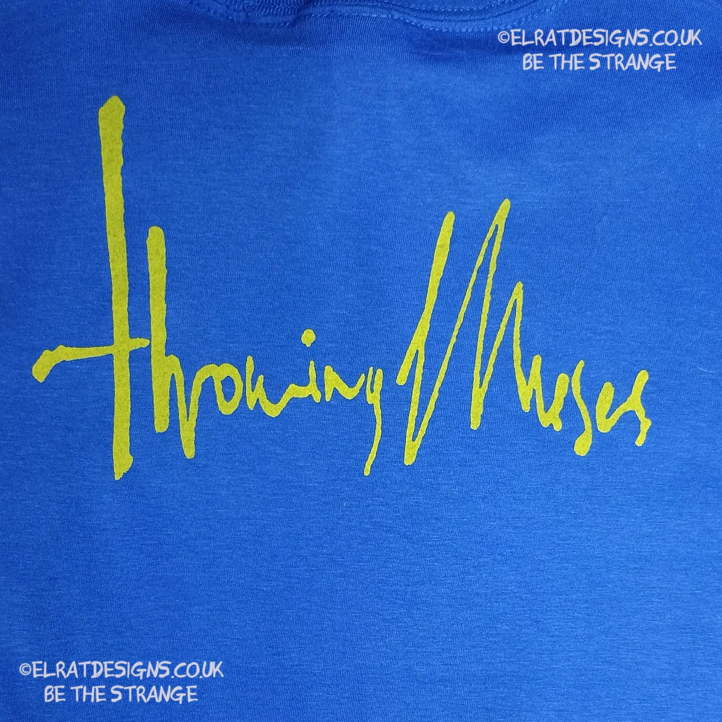 Throwing Muses 1986 logo, original Kristin Hersh handwritten logo, hand printed T-Shirt - ElRat Designs - elratdesigns.co.uk
