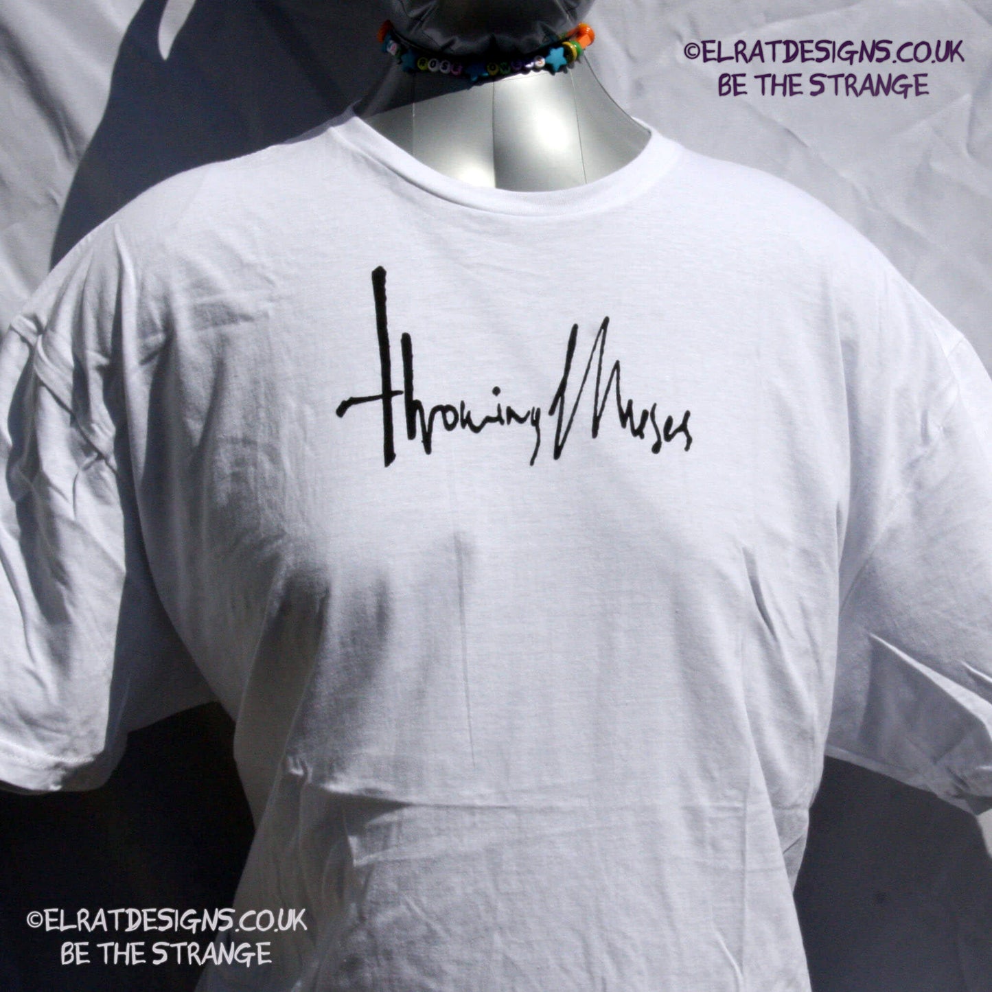 Throwing Muses 1986 logo, original Kristin Hersh handwritten logo, hand printed T-Shirt - ElRat Designs - elratdesigns.co.uk