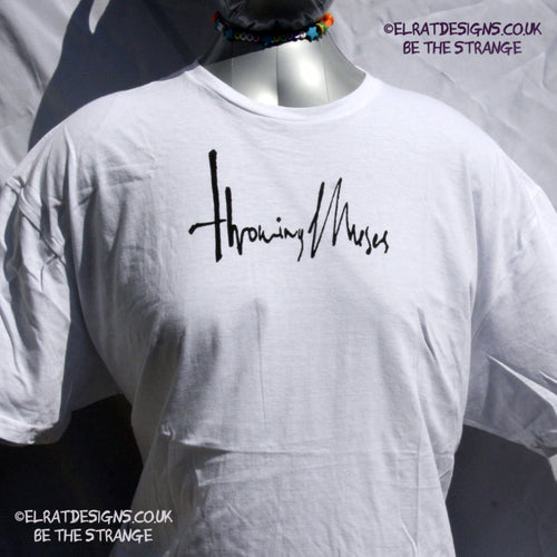 Throwing Muses 1986 logo, original Kristin Hersh handwritten logo, hand printed T-Shirt - ElRat Designs - elratdesigns.co.uk