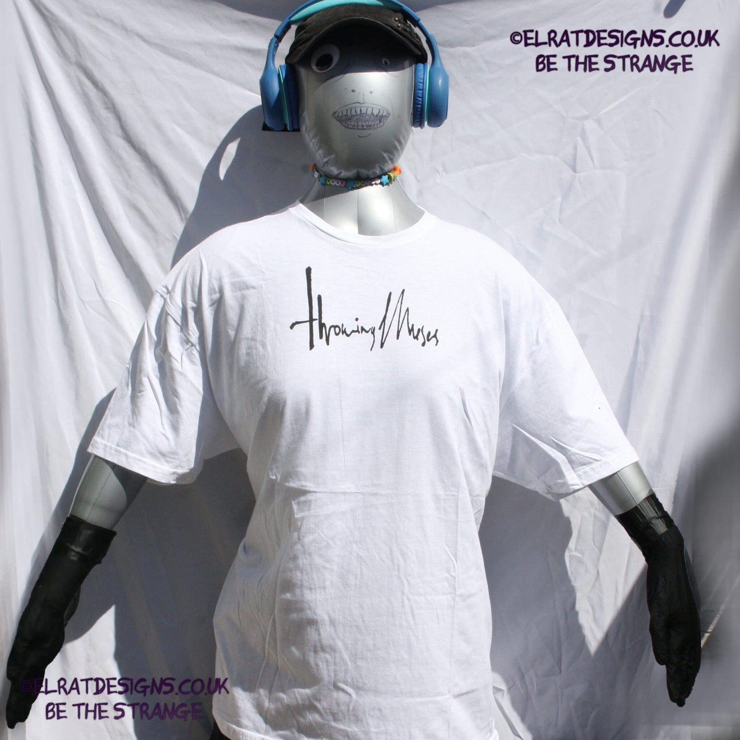 Throwing Muses 1986 logo, original Kristin Hersh handwritten logo, hand printed T-Shirt - ElRat Designs - elratdesigns.co.uk