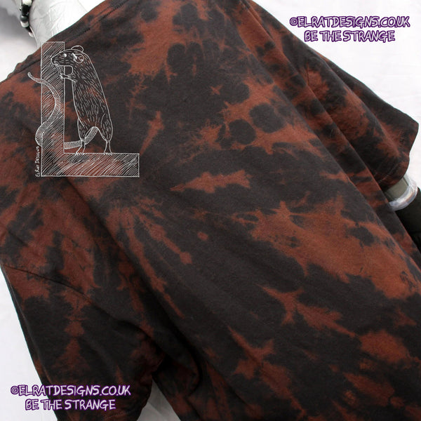 ElRat Throwing Muses 'Bywater' Flushed Edition - One-of-a-Kind Black Reverse Tie-Dye 2X Large #1 from elratdesigns.co.uk - be the strange