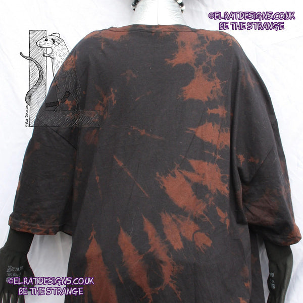 ElRat Throwing Muses 'Bywater' Flushed Edition - One-of-a-Kind Black Reverse Tie-Dye 3X Large #1 from elratdesigns.co.uk - be the strange