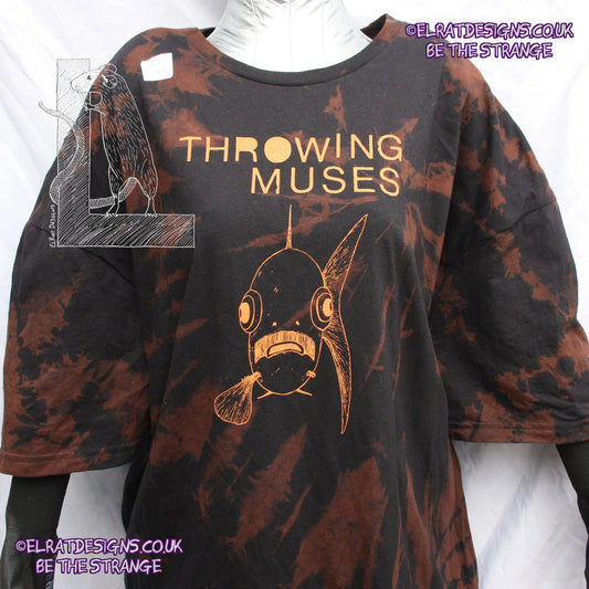 ElRat Throwing Muses 'Bywater' Flushed Edition - One-of-a-Kind Black Reverse Tie-Dye 3X Large #1 from elratdesigns.co.uk - be the strange