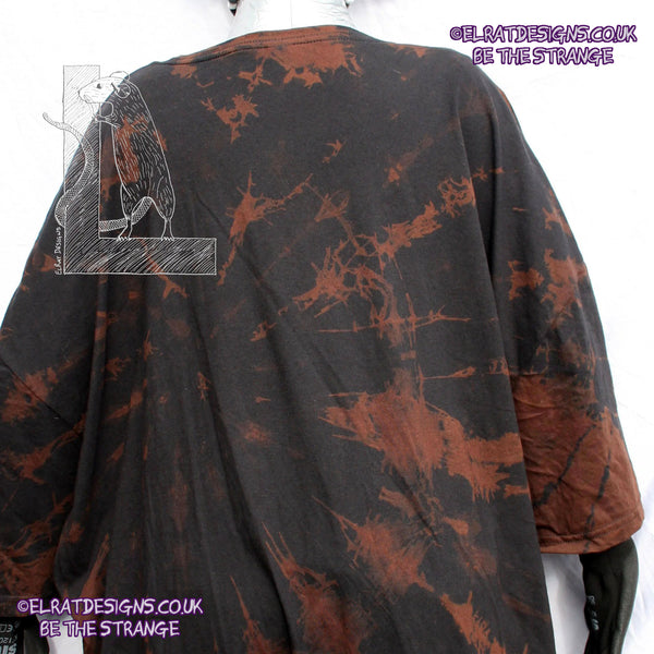 ElRat Throwing Muses 'Bywater' Flushed Edition - One-of-a-Kind Black Reverse Tie-Dye 5X Large #1 from elratdesigns.co.uk - be the strange