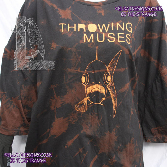 ElRat Throwing Muses 'Bywater' Flushed Edition - One-of-a-Kind Black Reverse Tie-Dye 5X Large #1 from elratdesigns.co.uk - be the strange