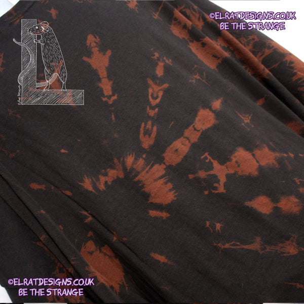 ElRat Throwing Muses 'Bywater' Flushed Edition - One-of-a-Kind Black Reverse Tie-Dye 6XL #1 from elratdesigns.co.uk - be the strange