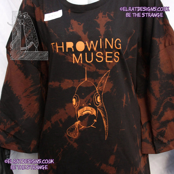 ElRat Throwing Muses 'Bywater' Flushed Edition - One-of-a-Kind Black Reverse Tie-Dye 6XL #1 from elratdesigns.co.uk - be the strange