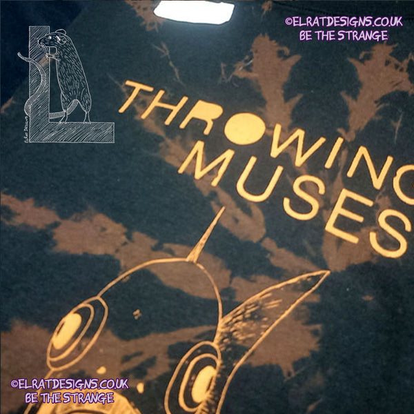 ElRat Throwing Muses 'Bywater' Flushed Edition - One-of-a-Kind Black Reverse Tie-Dye 6XL #1 from elratdesigns.co.uk - be the strange