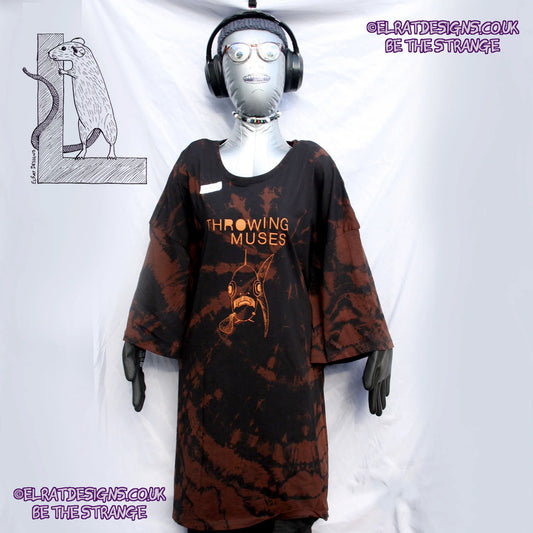 ElRat Throwing Muses 'Bywater' Flushed Edition - One-of-a-Kind Black Reverse Tie-Dye 6XL #1 from elratdesigns.co.uk - be the strange