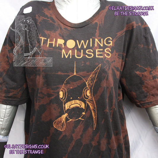 ElRat Throwing Muses 'Bywater' Flushed Edition - One-of-a-Kind Black Reverse Tie-Dye Large #1 from elratdesigns.co.uk - be the strange