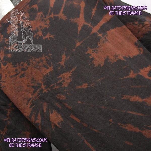 ElRat Throwing Muses 'Bywater' Flushed Edition - One-of-a-Kind Black Reverse Tie-Dye Large #2 from elratdesigns.co.uk - be the strange