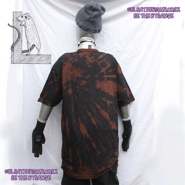 ElRat Throwing Muses 'Bywater' Flushed Edition - One-of-a-Kind Black Reverse Tie-Dye Large #2 from elratdesigns.co.uk - be the strange