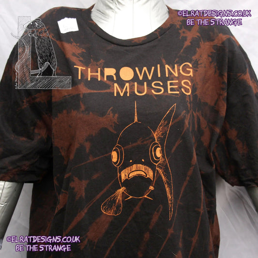 ElRat Throwing Muses 'Bywater' Flushed Edition - One-of-a-Kind Black Reverse Tie-Dye Large #2 from elratdesigns.co.uk - be the strange