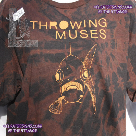 ElRat Throwing Muses 'Bywater' Flushed Edition - One-of-a-Kind Black Reverse Tie-Dye L #3 from elratdesigns.co.uk - be the strange