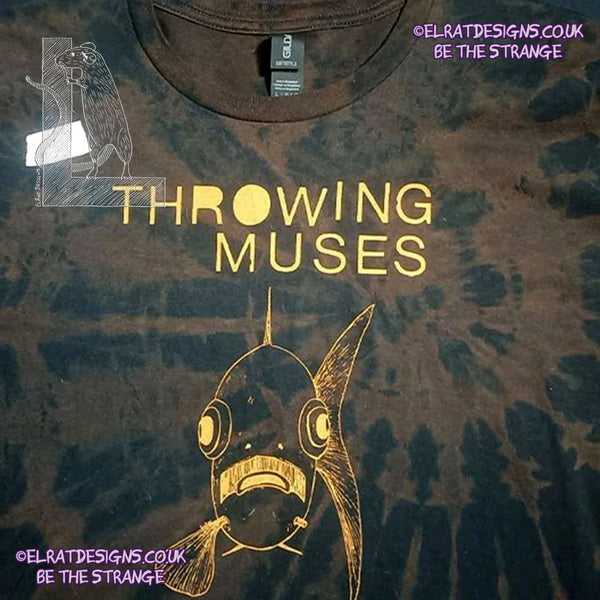 ElRat Throwing Muses 'Bywater' Flushed Edition - One-of-a-Kind Black Reverse Tie-Dye L #3 from elratdesigns.co.uk - be the strange