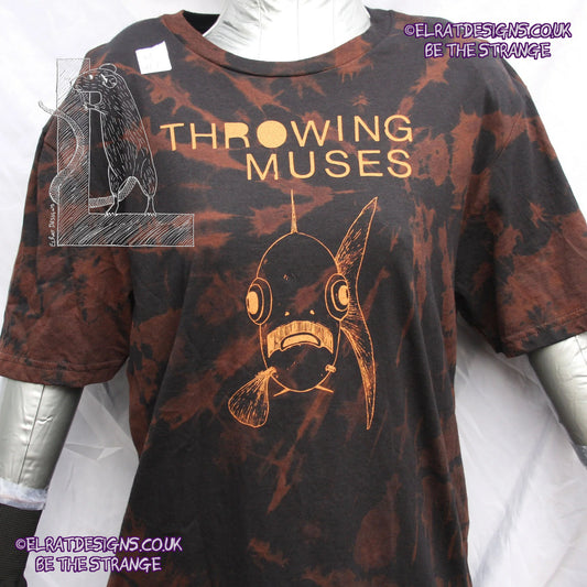 ElRat Throwing Muses 'Bywater' Flushed Edition - One-of-a-Kind Black Reverse Tie-Dye Medium #1 from elratdesigns.co.uk - be the strange