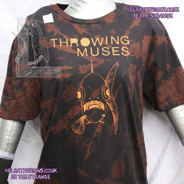 ElRat Throwing Muses 'Bywater' Flushed Edition - One-of-a-Kind Black Reverse Tie-Dye Medium #1 from elratdesigns.co.uk - be the strange